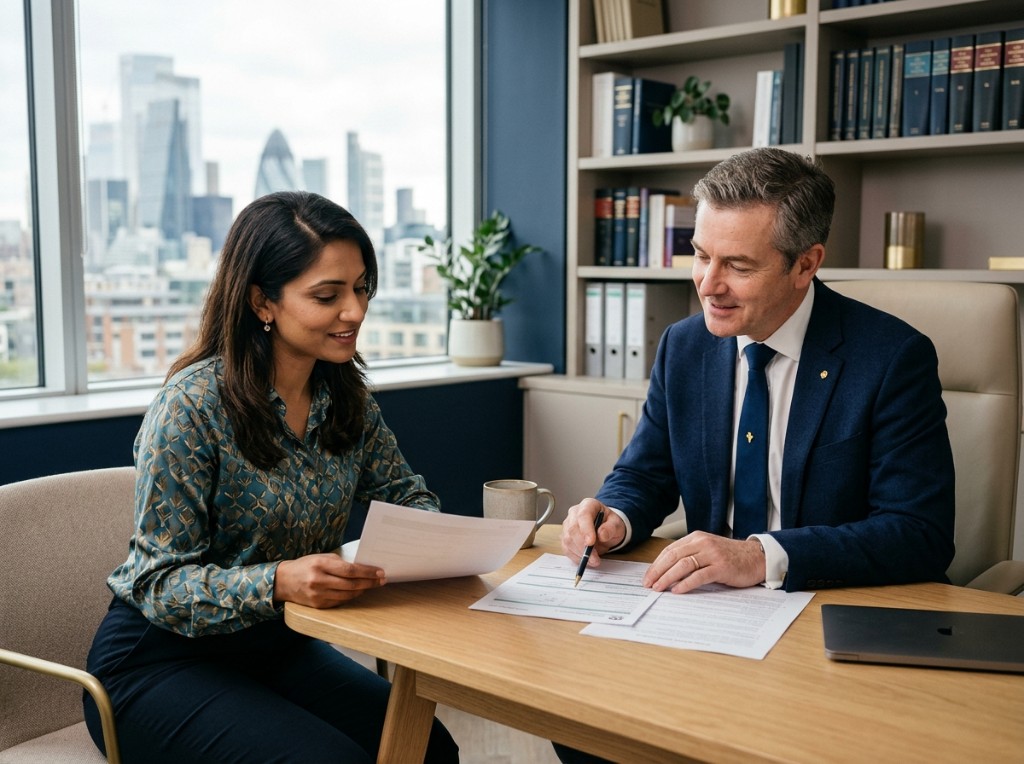 Bower Bailey solicitors reviewing a client matter together